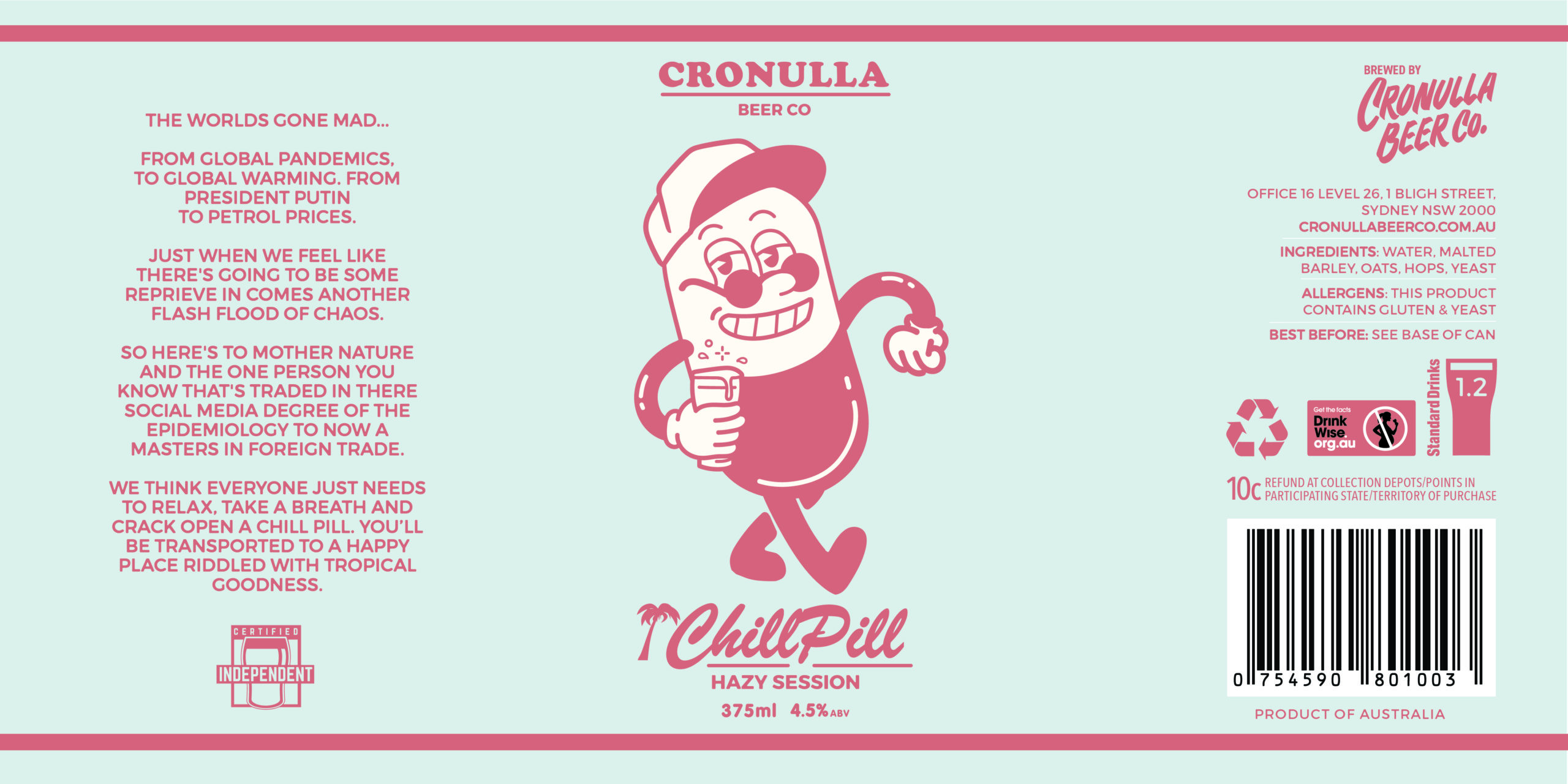 Cronulla Beer Co – Chill Pill Hazy Session