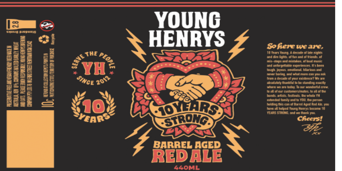 Young Henrys – ’10 Years Strong’ Barrel Aged Red Ale