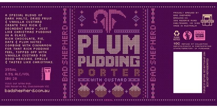 Bad Shepherd Brewing Co – Plum Pudding Porter