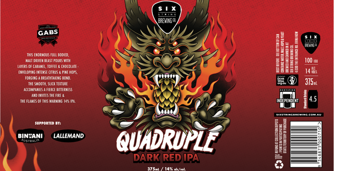 Six String Brewing Co – Quadruple Dark Red IPA