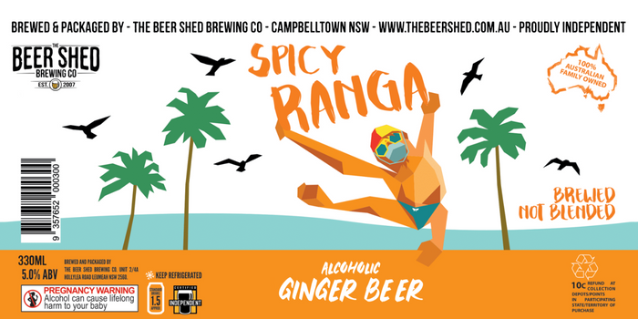 The Beer Shed Brewing Co – Spicy Ranga Ginger Beer