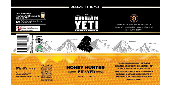 Mountain Yeti Brewing Co. – Honey hunter pilsner