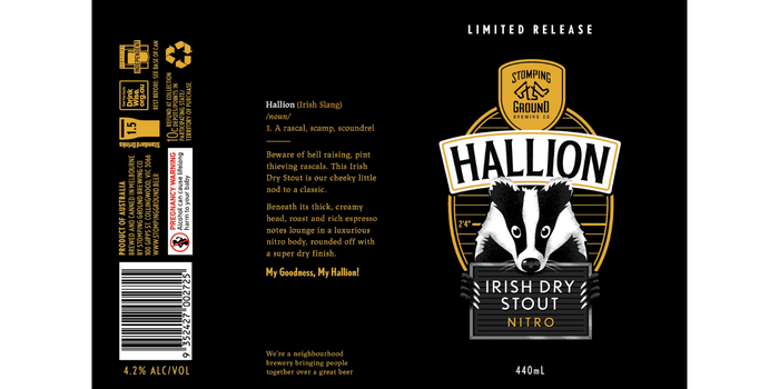 Stomping Ground Brewing Co – Hallion Irish Dry Stout